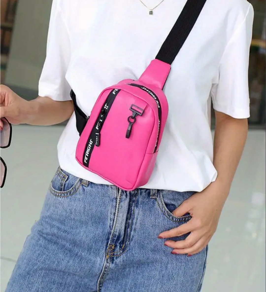 Růžová taška Crossbody