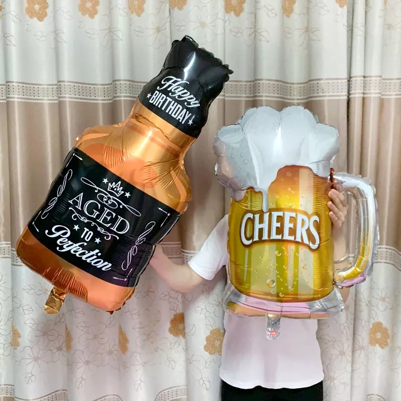 Sada party Balónků pivo a láhev whisky 