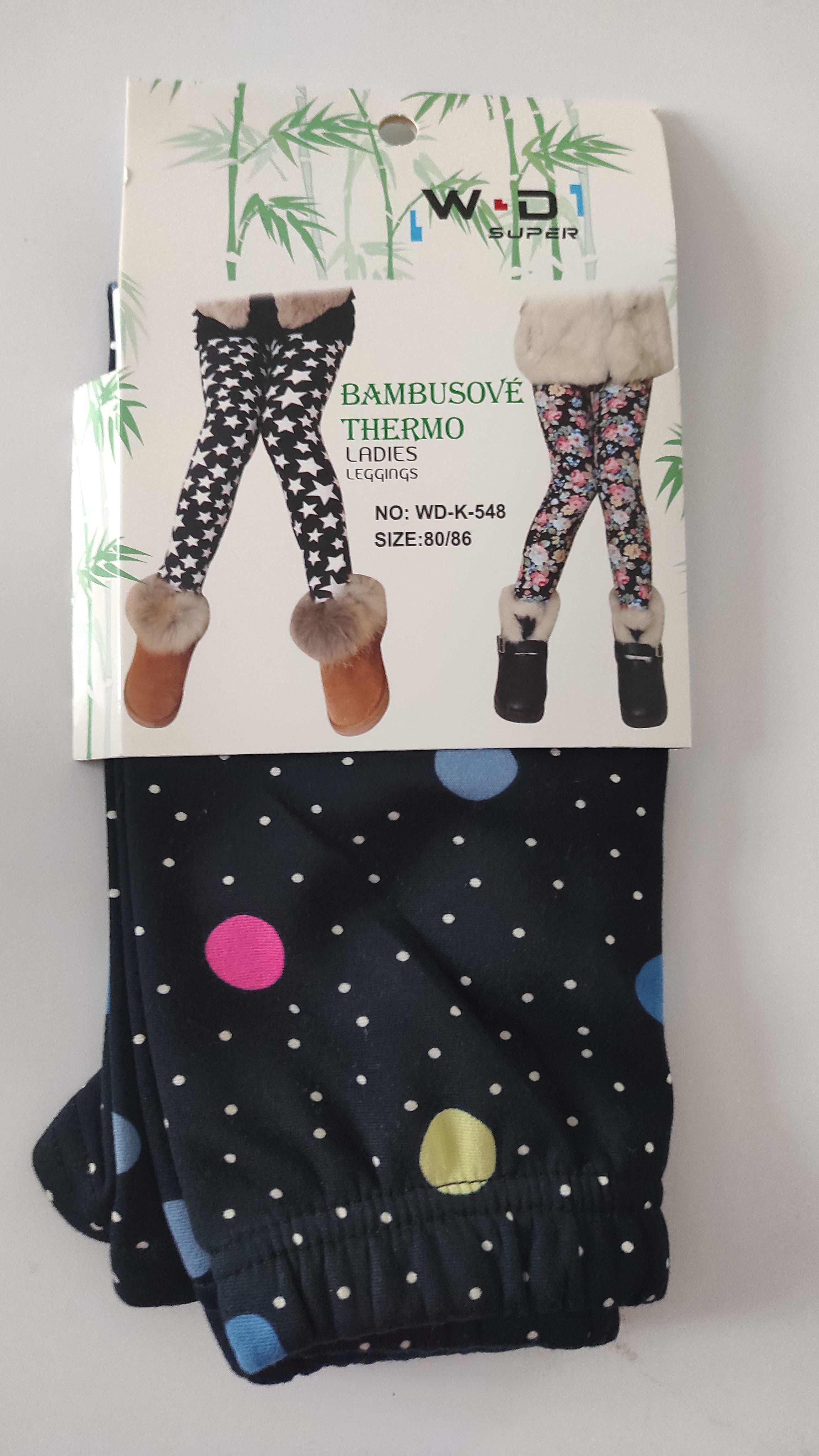 Dětské Thermo legíny s bambusem Kuličky 